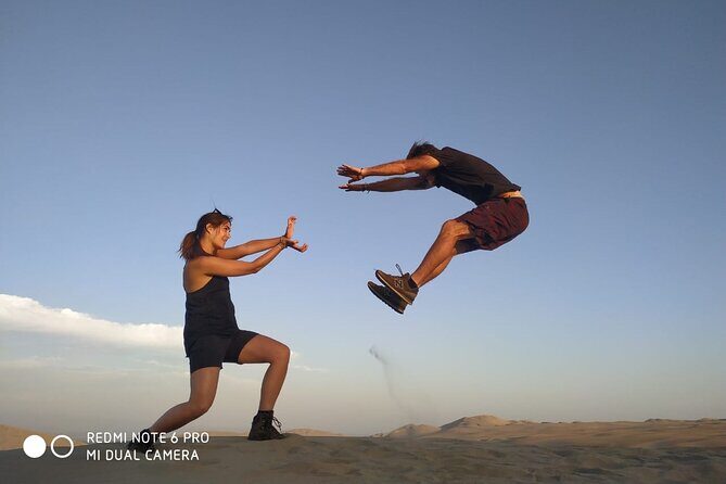 From Lima: Full Day Ica & Huacachina - Huacachina lagoon first: photos, quick walking, and souvenirs