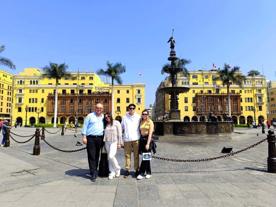 Lima: City Highlights Walking Tour & Catacombs - Plaza San Martín: Big Statements and Iconic Neighbors