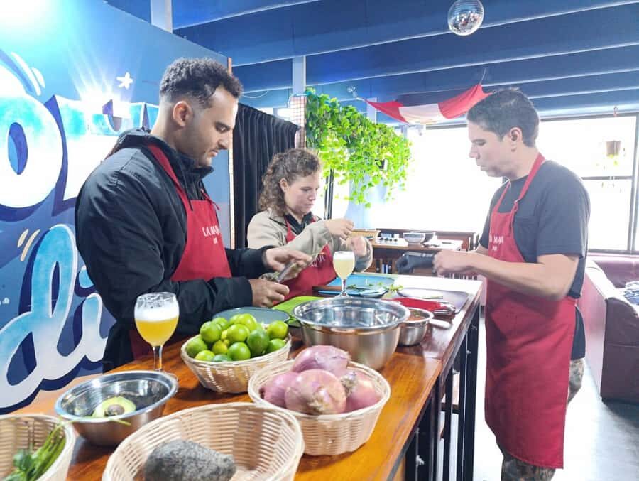 Miraflores: Amazing Peruvian Cooking Class Ceviche Seafood and Pisco Sour - Exotic Fruit Tastings and Pisco Macerado History