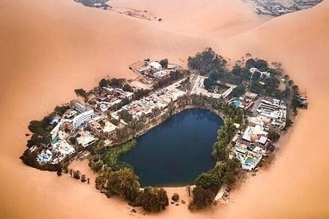 Nazca Lines and Huacachina Oasis from Lima - Huacachina Oasis at 13:30: desert palms, dunes, and actual breathing room