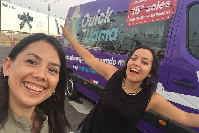 QuickLlama: Door-to-door transfer from Lima Airport to Miraflores - The ride itself: AC comfort, onboard WiFi, and safety tracking